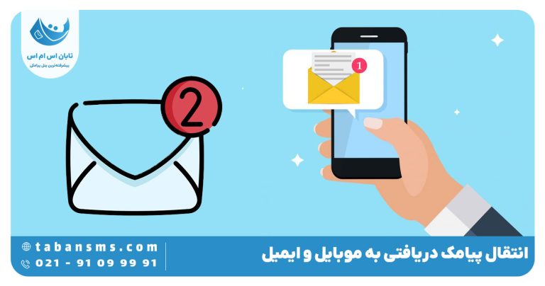 انتقال پیامک دریافتی به موبایل و ایمیل